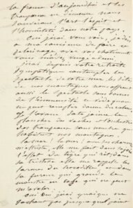 G. Courbet, lettre autographe signée à V. Hugo.