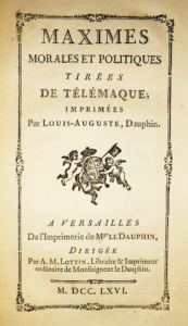 Louis XVI. Maximes morales et politiques. 1766.