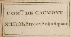 Comte de Caumont relieur