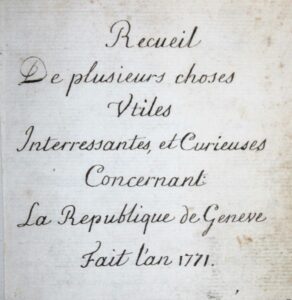 Genève 1771 manuscrit 