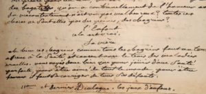 Comtesse de Genlis manuscrit autographe