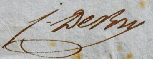 Jean de Bry. Autograph letter signed. Besançon. 1801.