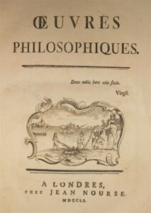 La Mettrie. Œuvres philosophiques aux armes de Pie IX