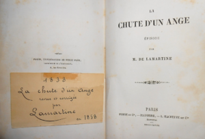 Lamartine La Chute d'un ange annoté par Elisa