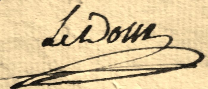 Ledoux's autograph signature