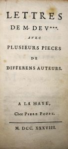 Lettres de M. de Voltaire Lettres de M. de Voltaire