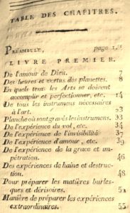 La Véritable Magie noire. 1750. Table.