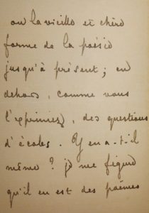 Mallarmé. Lettre autographe inédite sur la poésie.