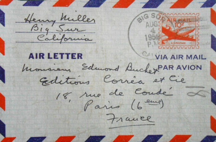 Miller à Buchet. Unpublished correspondence.