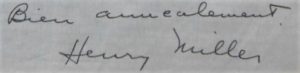 Miller à Buchet. Correspondance inédite.