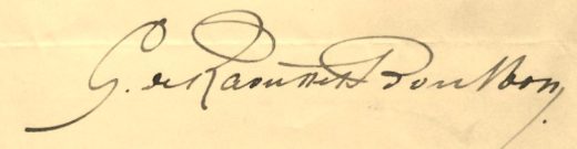 Raousset-Boubon. signature autographe.