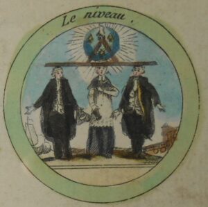 Révolution française. 1789.18 miniatures satiriques à la gloire du tiers état, en une seule eau-forte. 